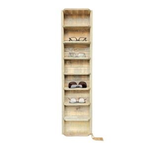 Brillenhalter Holz 8 Fächer – Sonnenbrillen Organizer Wandregal Dutch Mood – Für große Brillen