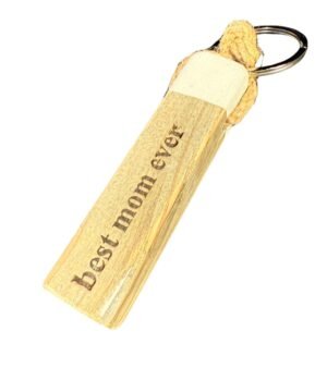 Holz Schlüsselanhänger Best Mom Ever – Muttertagsgeschenk Graviert – Dukdalf Holz Nautisch 13x3,5cm
