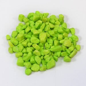 Apfelgrüne Granulat-Steinchen 9-13 mm als Bodenbedeckung für Blumentöpfe und Gartendekoration