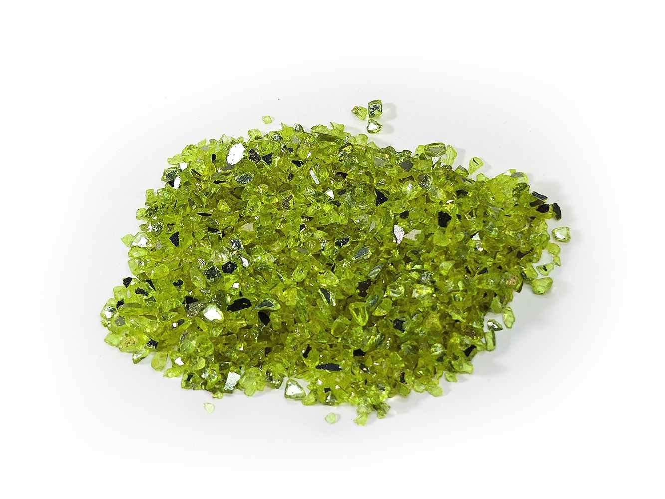 Spiegelglas Apfelgrün 1-4 mm - Beutel 1 kg