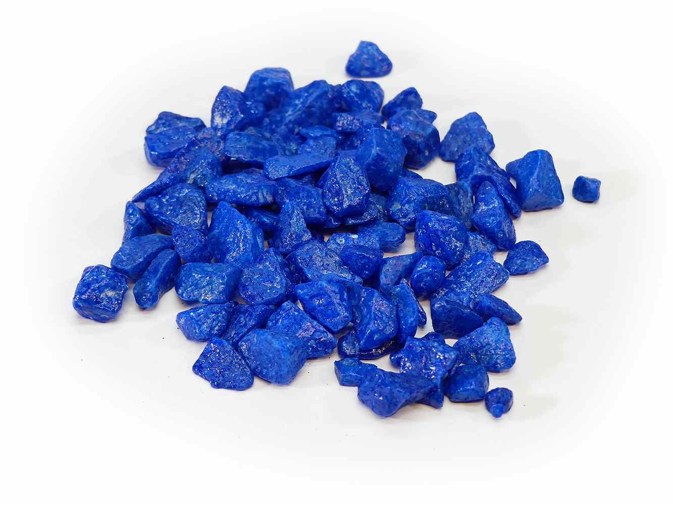 Blaue Granulat-Steinchen 9-13 mm als Bodenbedeckung für Blumentöpfe und Gartendekoration