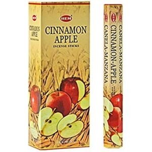 HEM Räucherstäbchen - Cinnamon Apple - Sparpackung / Vorteilsbox (6 Packungen / 120 Stäbchen)