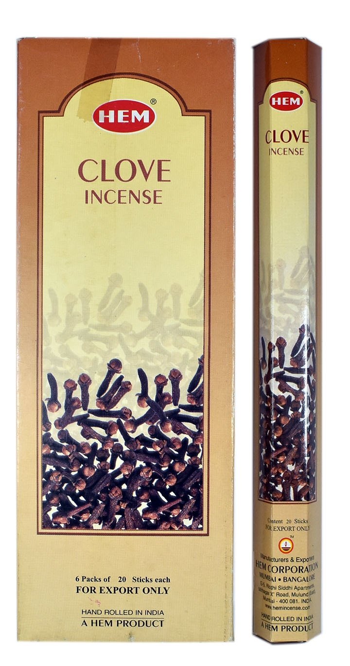 HEM Räucherstäbchen - Clove - Vorteilsbox (6 Packungen / 120 Stäbchen)