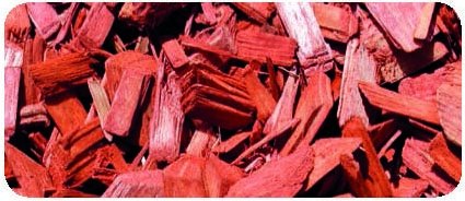 Farbige Holzschnitzel / Deko-Chips - ROT - Bodenabdeckung Garten 20-40mm / 35 l Sack