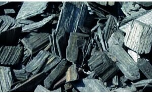 Farbige Holzschnitzel / Deko-Chips - SCHWARZ ANTHRAZIT - Bodenabdeckung Garten 20-40mm / 35 l Sack