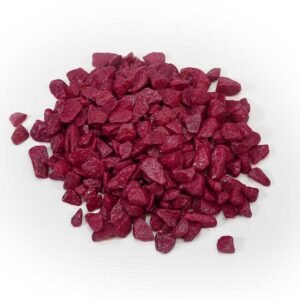 Fuchsiafarbene Granulat-Steinchen 9-13 mm als Bodenbedeckung für Blumentöpfe und Gartendekoration