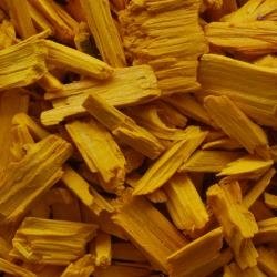 Farbige Holzschnitzel Klein / Deko-Chips 10-20mm - GELB - Bodenabdeckung für Blumentöpfe und Pflanzkübel - Beutel 5 l