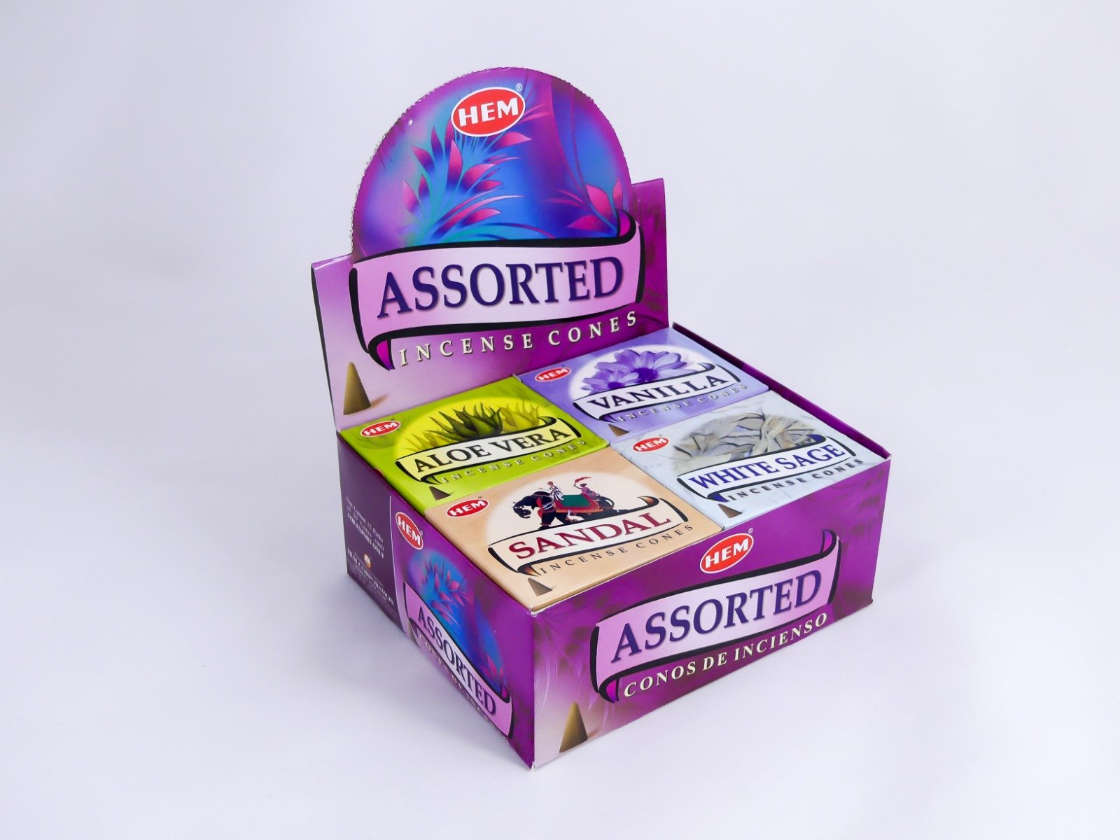 HEM Räucherkegel / Cones - Sortiment / Assorted - Vorteilsbox (12 Päckchen / 120 Kegel)