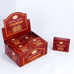 HEM Räucherkegel / Cones -  Indisches Sandelholz / Chandan (Precious) - Vorteilsbox (12 Päckchen / 120 Kegel)