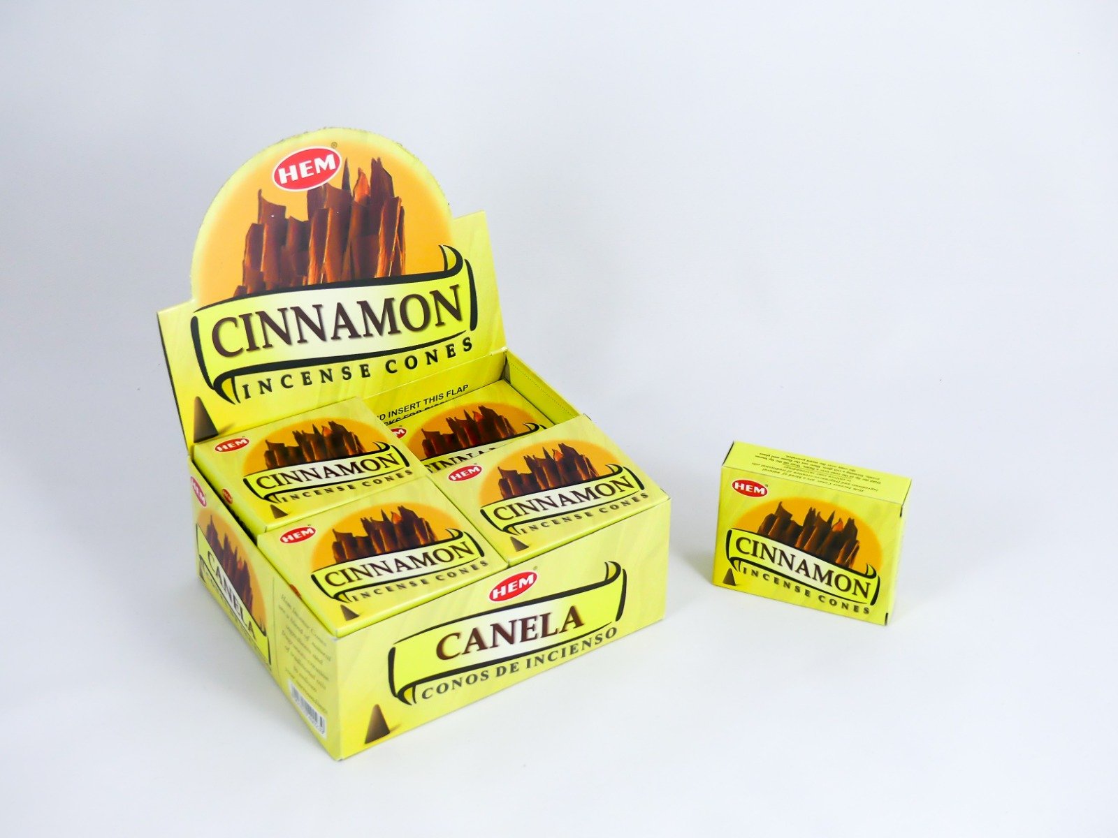 HEM Räucherkegel / Cones - Zimt / Cinnamon - Vorteilsbox (12 Päckchen / 120 Kegel)