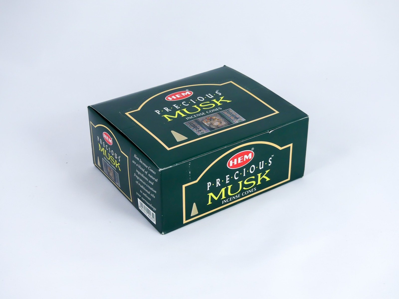 HEM Räucherkegel / Cones - Musk (Precious) - Vorteilsbox (12 Päckchen / 120 Kegel) – Bild 2