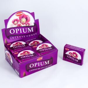 HEM Räucherkegel / Cones - Opium - Vorteilsbox (12 Päckchen / 120 Kegel)
