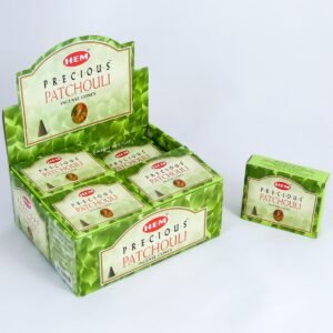 HEM Räucherkegel / Cones - Patchouli / Patchouli (Precious) - Vorteilsbox (12 Päckchen / 120 Kegel)