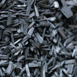 Farbige Holzschnitzel Klein / Deko-Chips 10-20mm - SCHWARZ - Bodenabdeckung für Blumentöpfe und Pflanzkübel - Beutel 5 l