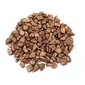 Kupferfarbene Granulat-Steinchen 9-13 mm als Bodenbedeckung für Blumentöpfe und Gartendekoration