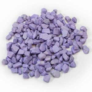 Lila Granulat-Steinchen 9-13 mm als Bodenbedeckung für Blumentöpfe und Gartendekoration