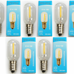 5x LED-Lampe Klein Dimmbar / Lampe LED E14 Fassung Schmal - 1 Watt 50 Lumen 2700K - Sanftes Warmweißes Licht - Geeignet für u.a. Kühlschrank, Dunstabzugshaube, Nachtlicht und Salzlampe