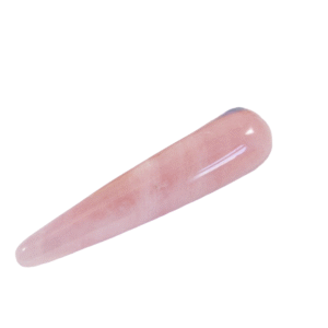 Massagestab - Rosenquarz - Kristall / Edelstein - ca. 8cm