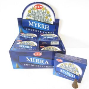 HEM Myrrhe Räucherkegel / Cones - Vorteilsbox (12 Packungen / 120 Kegel)