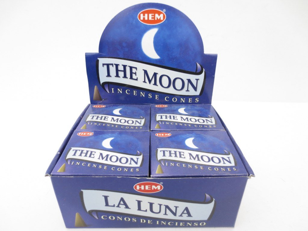 HEM Moon Räucherkegel / Cones - Vorteilsbox (12 Packungen / 120 Kegel)