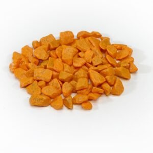 Orangefarbene Granulat-Steinchen 9-13 mm als Bodenbedeckung für Blumentöpfe und Gartendekoration