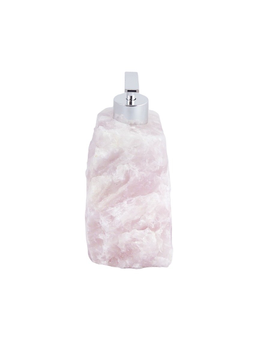 Rosenquarz Seifenspender - Nachfüllbar - ca. 1,7kg – Bild 3