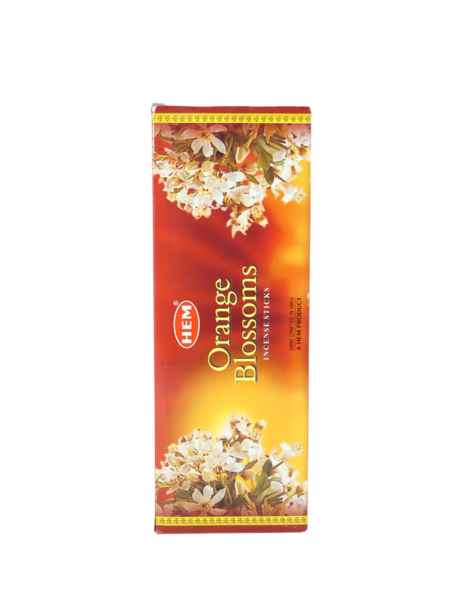 HEM Räucherstäbchen - Orange Blossoms - Vorteilspackung / Sparbox (6 Packungen / 120 Stäbchen)