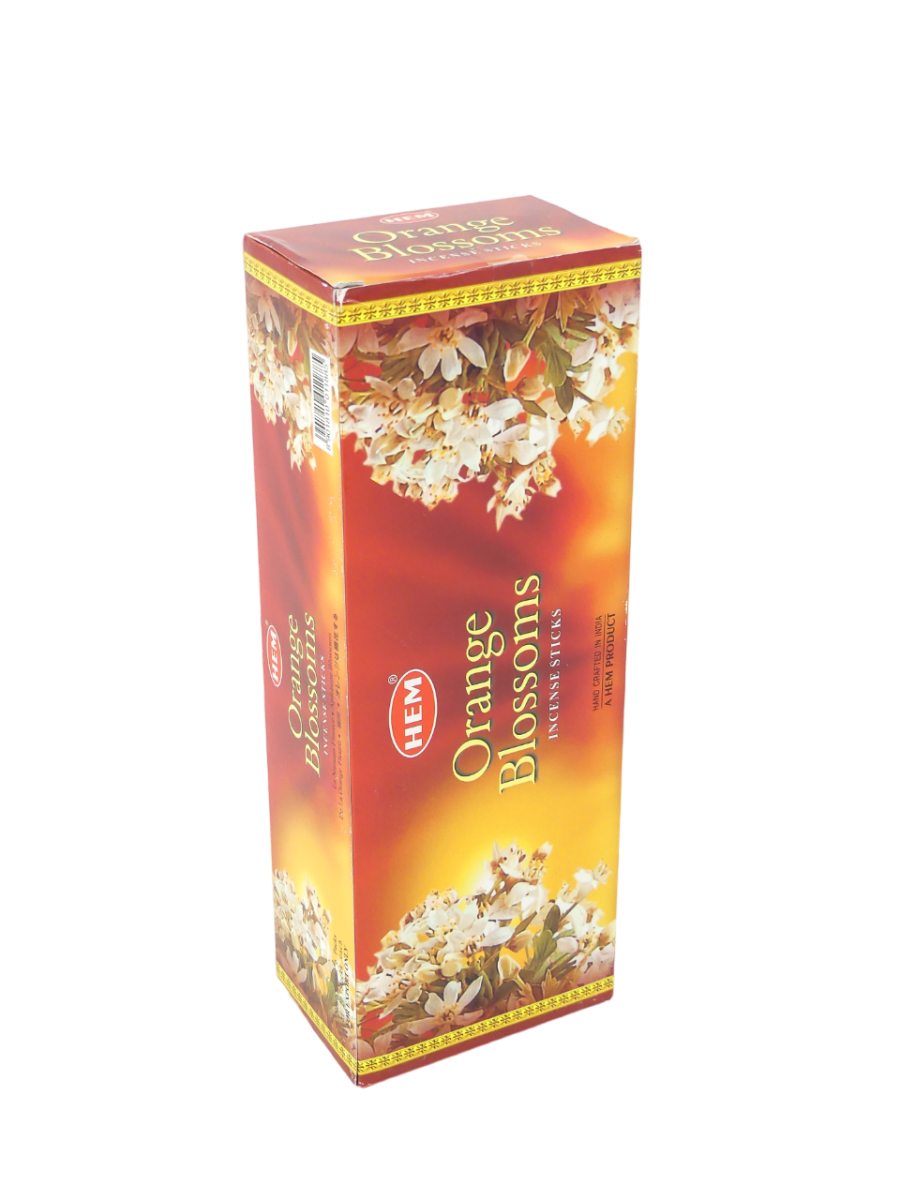 HEM Räucherstäbchen - Orange Blossoms - Vorteilspackung / Sparbox (6 Packungen / 120 Stäbchen) – Bild 2