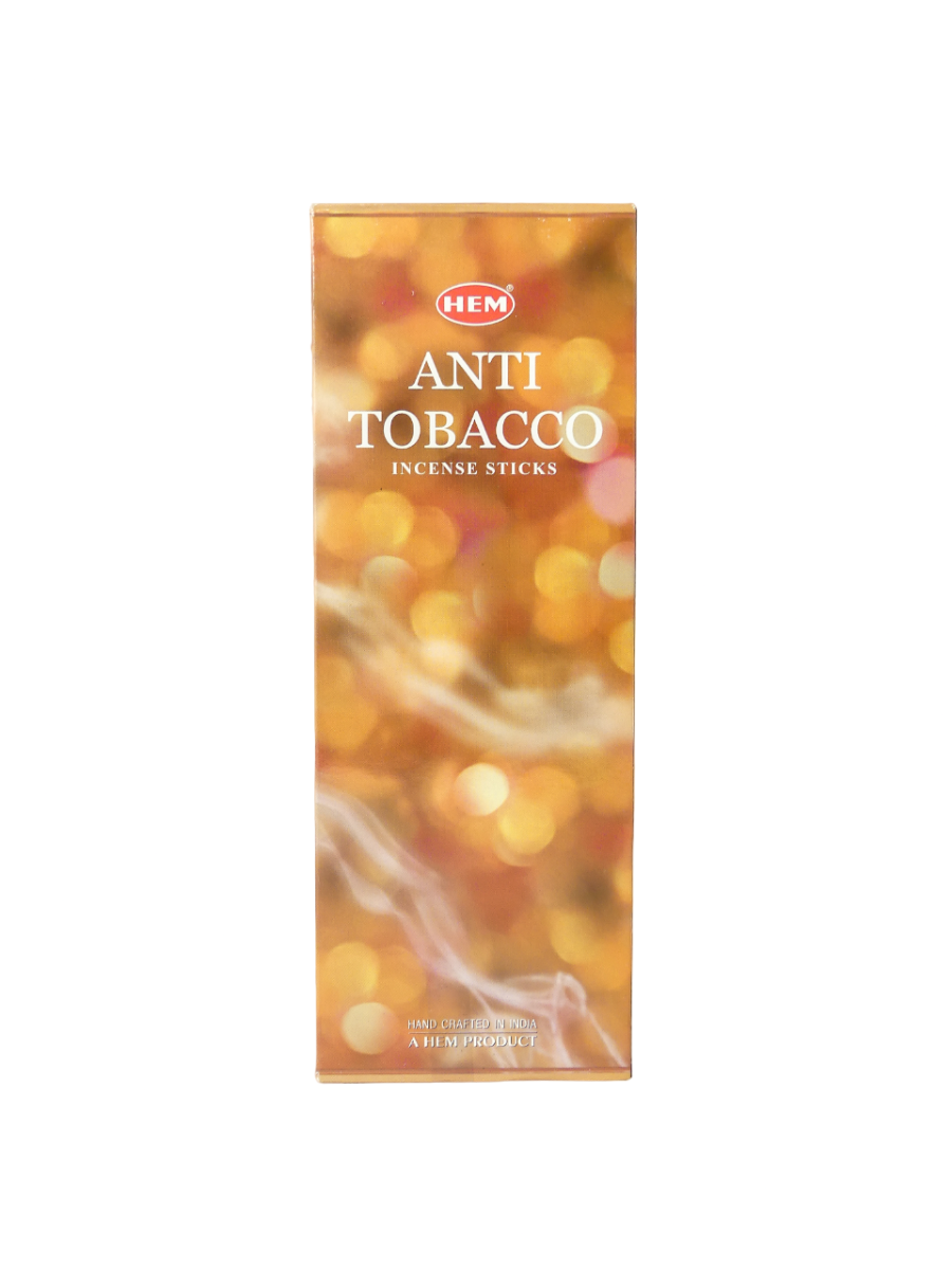 HEM Räucherstäbchen - Anti Tobacco - Sparpackung / Vorteilsbox (6 Packungen / 120 Stäbchen)
