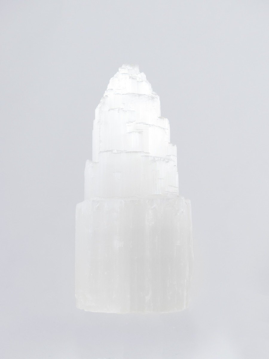 Selenitlampe - Inkl. Kabel mit Ein-/Ausschalter - Weiß - ca. 25cm