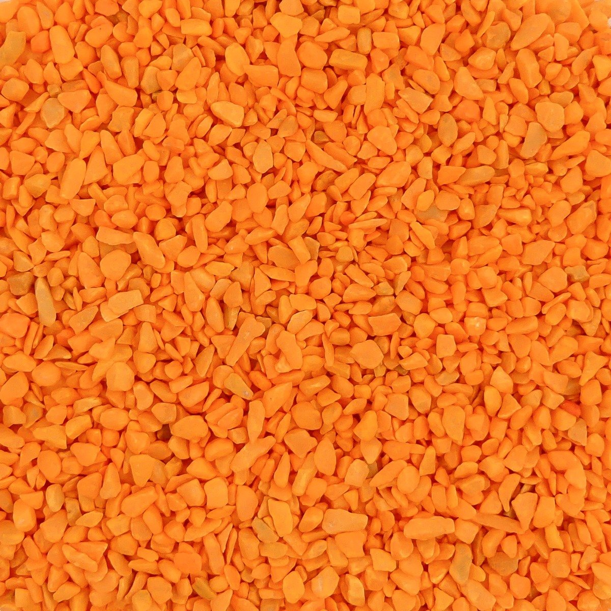 Gefärbte Steinchen 4-6mm - Granulat - ORANGE - Bodenabdeckung für Blumentöpfe und Pflanzkübel - 1KG