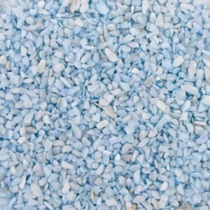 Gefärbte Steinchen 4-6mm - Granulat - HELLBLAU - Bodenabdeckung für Blumentöpfe und Pflanzkübel - 1KG