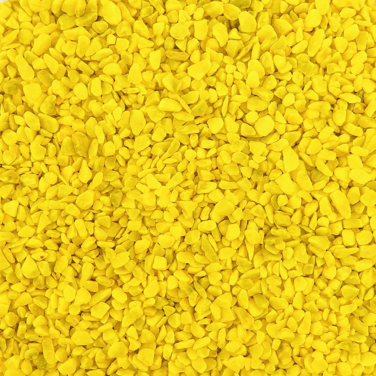 Farbige Steinchen 4-6mm - Granulat - GELB - Bodenabdeckung für Blumentöpfe und Pflanzkübel - 1KG
