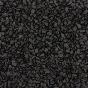 Gefärbte Steinchen 2-3mm - Granulat - SCHWARZ - Bodenabdeckung für Blumentöpfe und Pflanzkübel - 1KG