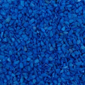 Aquariumsteinchen 1KG 4-6mm - Farbiges Granulat - DUNKELBLAU - Bodengrund-Kies mit blauer Farbe für Fischaquarien