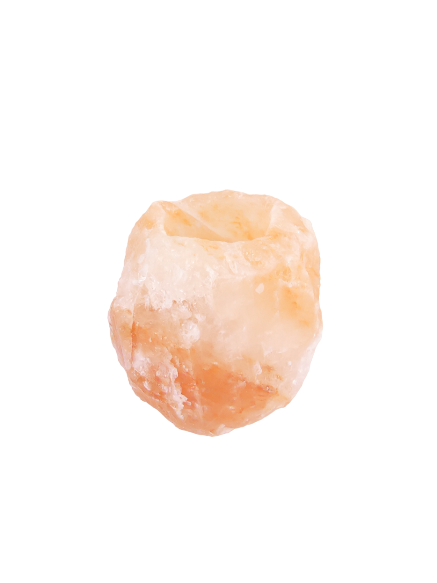 Windlichthalter / Teelichthalter Salzstein Himalaya - Mittel 0,6-1kg - ca. 9x9x8cm