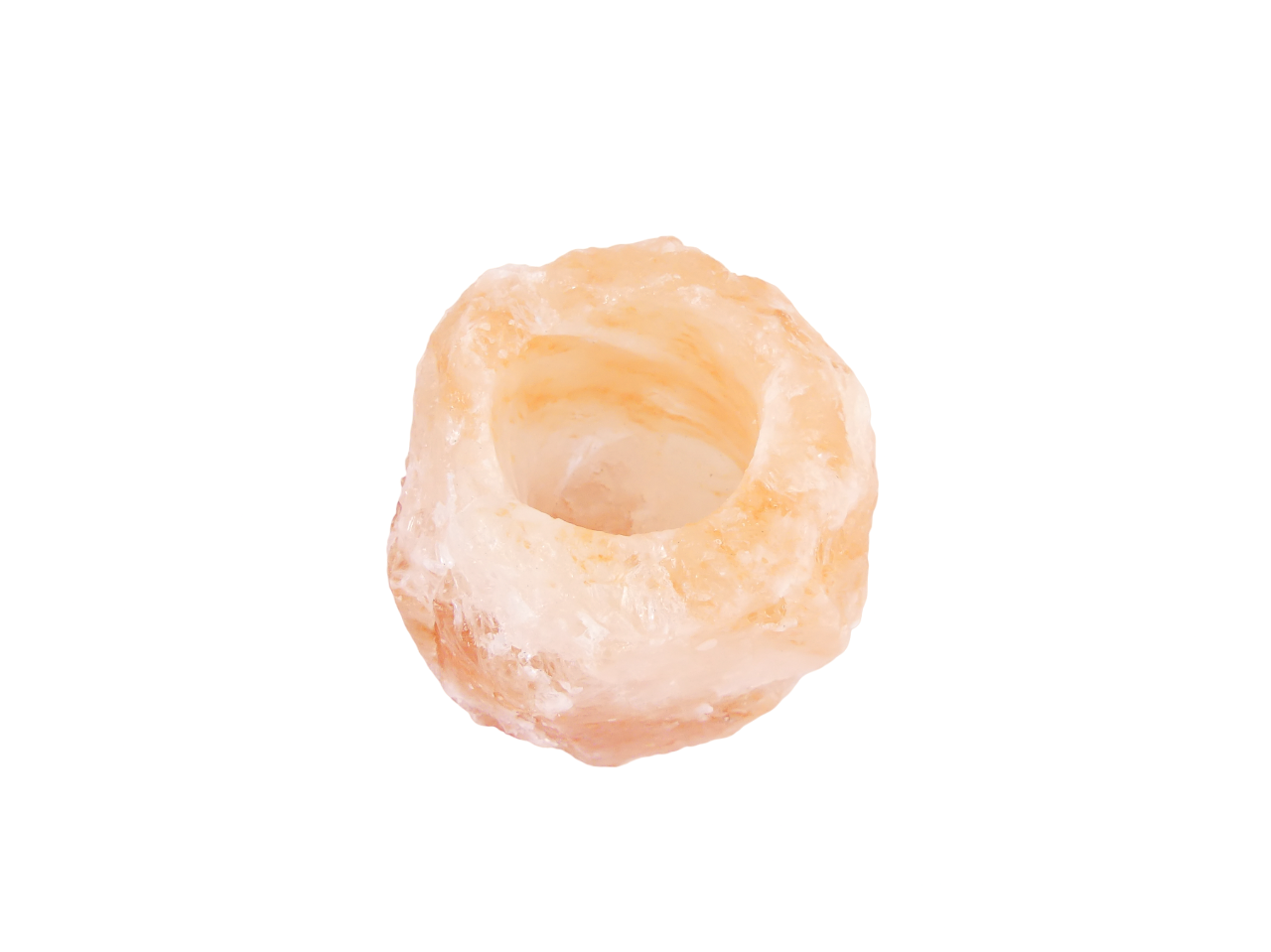 Windlichthalter / Teelichthalter Salzstein Himalaya - Mittel 0,6-1kg - ca. 9x9x8cm – Bild 3