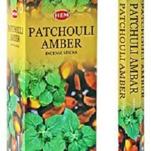 HEM Räucherstäbchen - Patchouli Amber - Vorteilspackung / Sparbox (6 Packungen / 120 Stäbchen)
