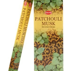 HEM Räucherstäbchen - Patchouli Musk - Vorteilspackung / Sparbox (6 Packungen / 120 Stäbchen)
