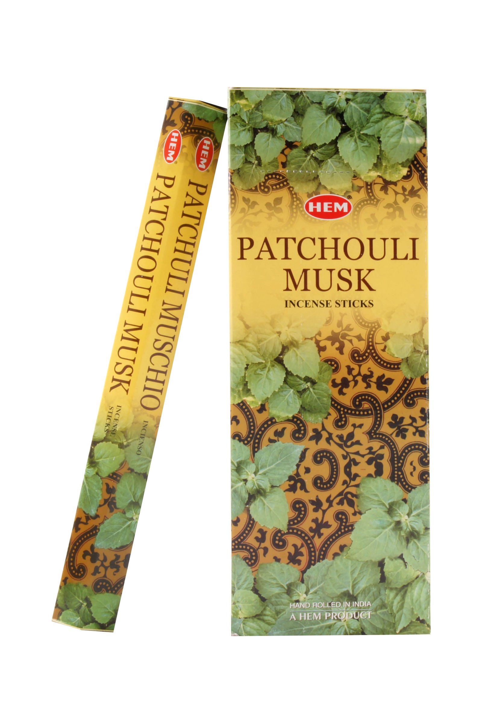 HEM Räucherstäbchen - Patchouli Musk - Vorteilspackung / Sparbox (6 Packungen / 120 Stäbchen)