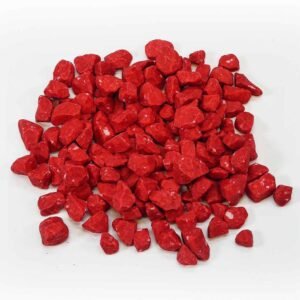 Rote Granulat-Steinchen 9-13 mm als Bodenbedeckung für Blumentöpfe und Gartendekoration