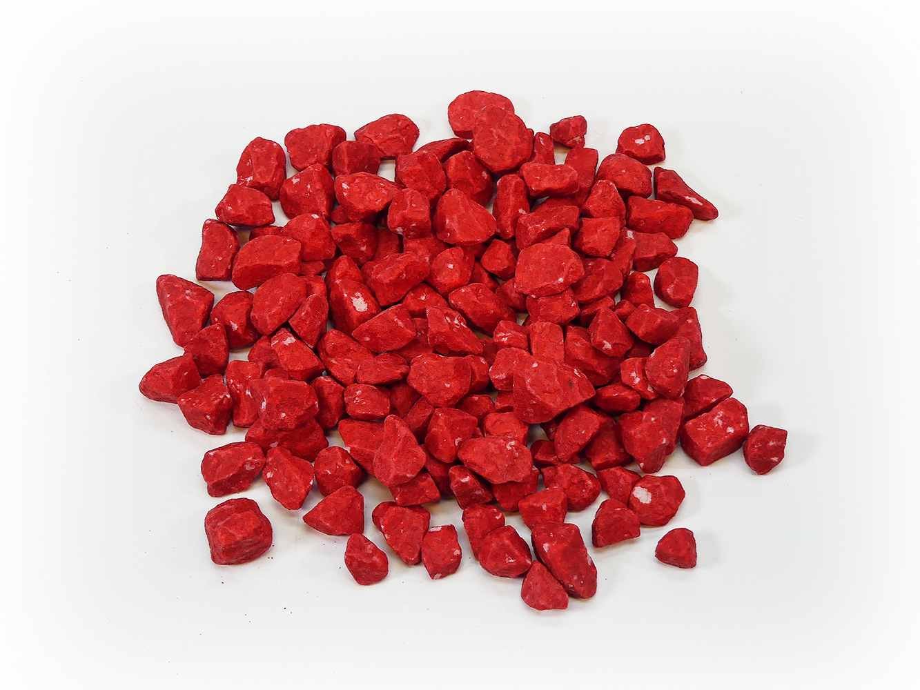 Rote Granulat-Steinchen 9-13 mm als Bodenbedeckung für Blumentöpfe und Gartendekoration