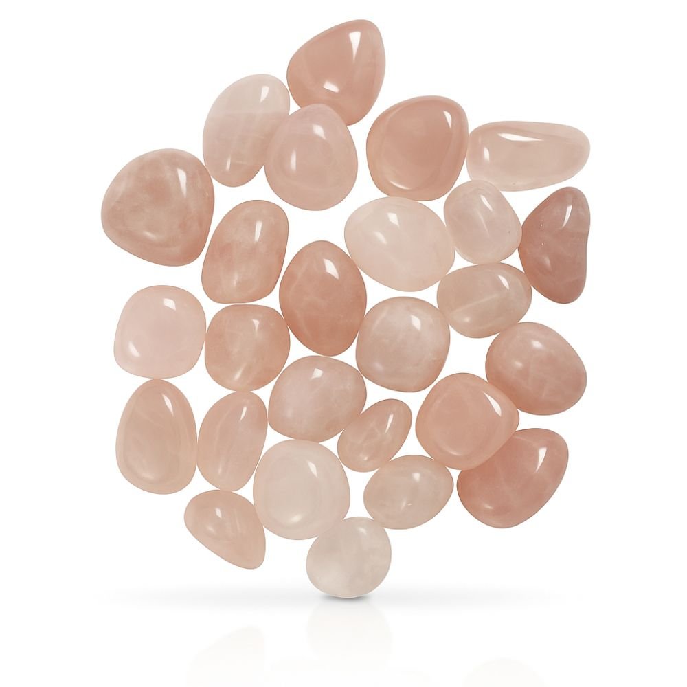 Rosenquarz Getrommelt – 250 Gramm (15–25 mm, A-Qualität)