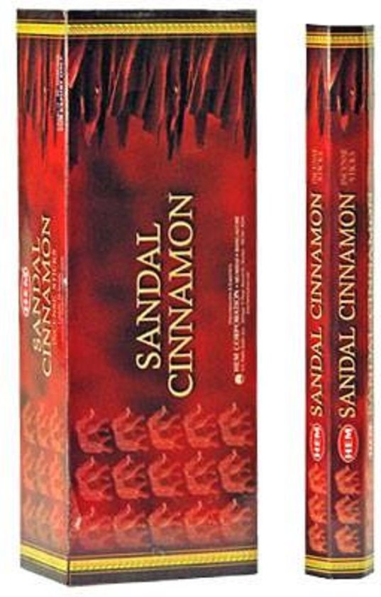 HEM Räucherstäbchen - Sandal Cinnamon - Vorteilspackung / Sparbox (6 Packungen / 120 Stäbchen)