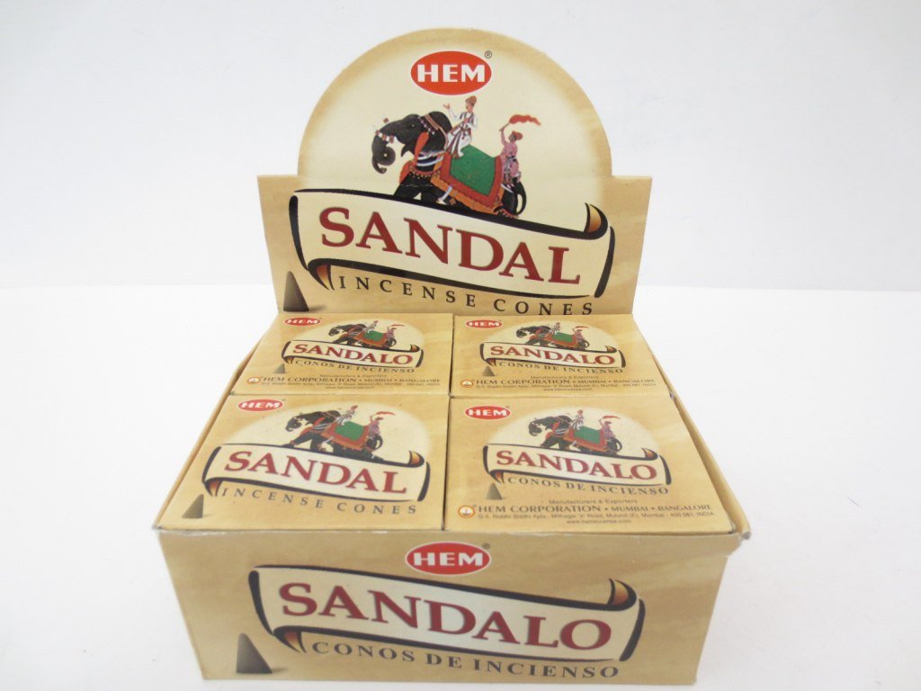 HEM Sandelholz Räucherkegel / Cones - Vorteilsbox (12 Packungen / 120 Kegel)