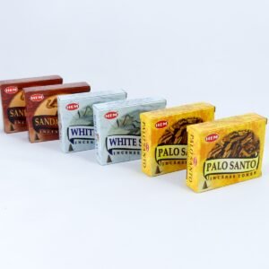 HEM Räucherwerk-Set - Kegel / Cones - Weißer Salbei - Sandelholz - Palo Santo / White Sage - Sandalwood - Palo Santo