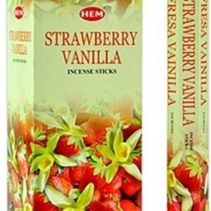 HEM Räucherstäbchen - Strawberry Vanilla - Vorteilspackung / Sparbox (6 Packungen / 120 Stäbchen)