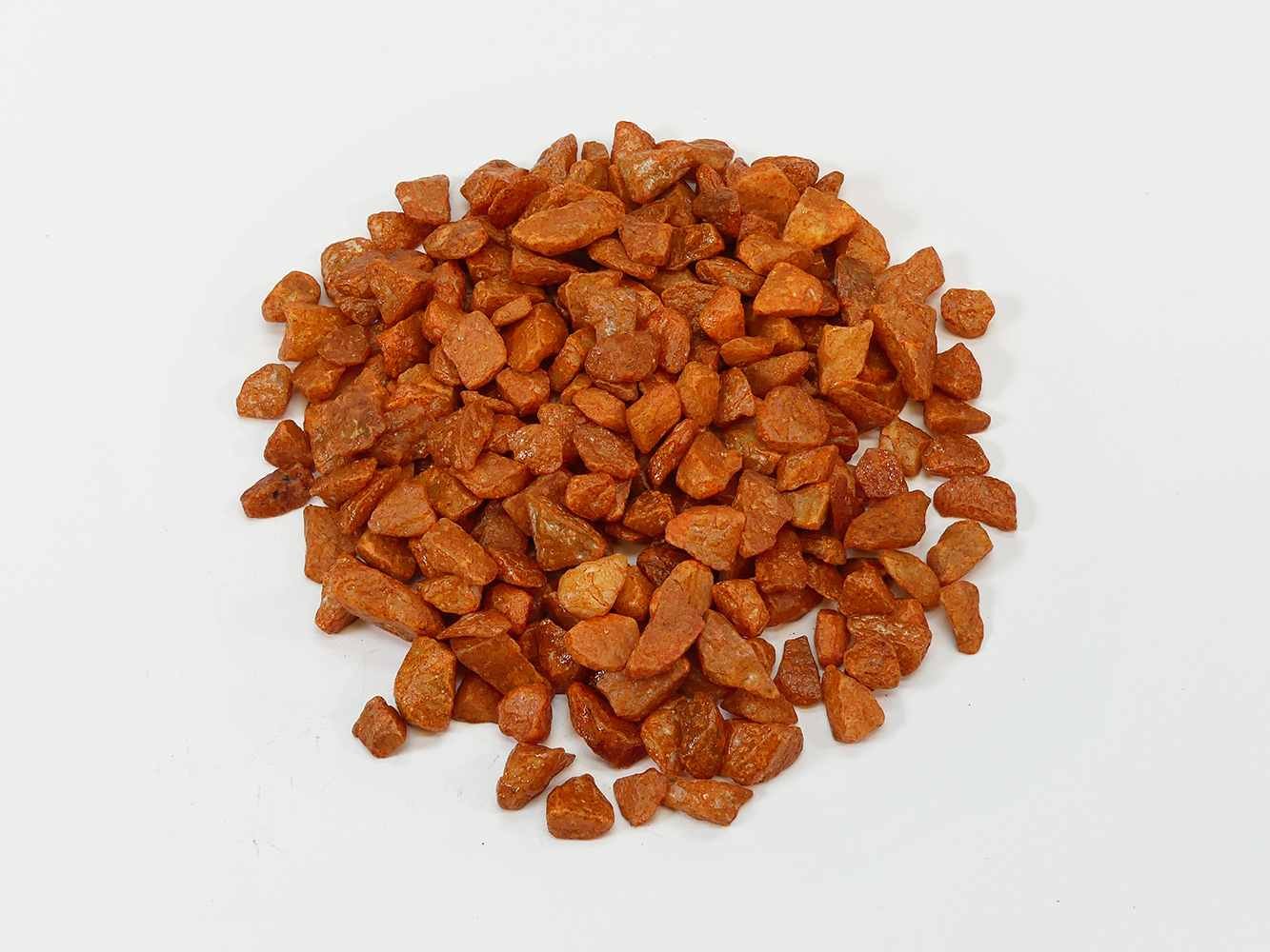 Terrakottafarbene Granulat-Steinchen 9-13 mm als Bodenbedeckung für Blumentöpfe und Gartendekoration