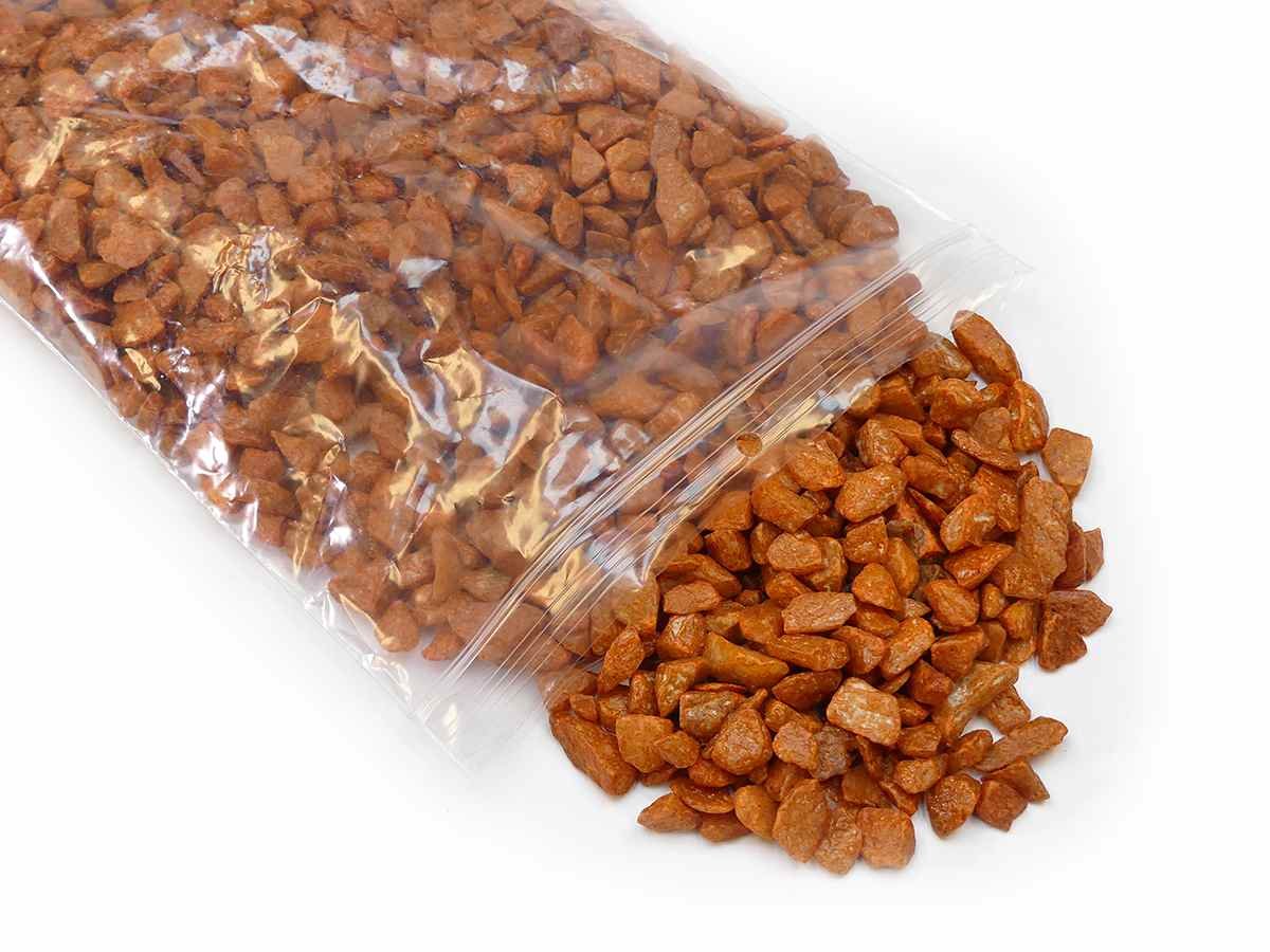 Terrakottafarbene Granulat-Steinchen 9-13 mm als Bodenbedeckung für Blumentöpfe und Gartendekoration – Bild 2