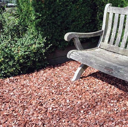 Farbige Holzschnitzel / Deko-Chips - SCHWARZ ANTHRAZIT - Bodenabdeckung Garten 20-40mm / 35 l Sack – Bild 5